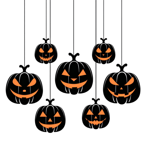 Halloween Hanging Pumpkins png