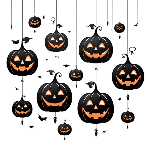 Halloween Hanging Pumpkins Png free