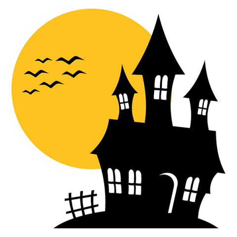 Halloween Haunted House PNG Transparent