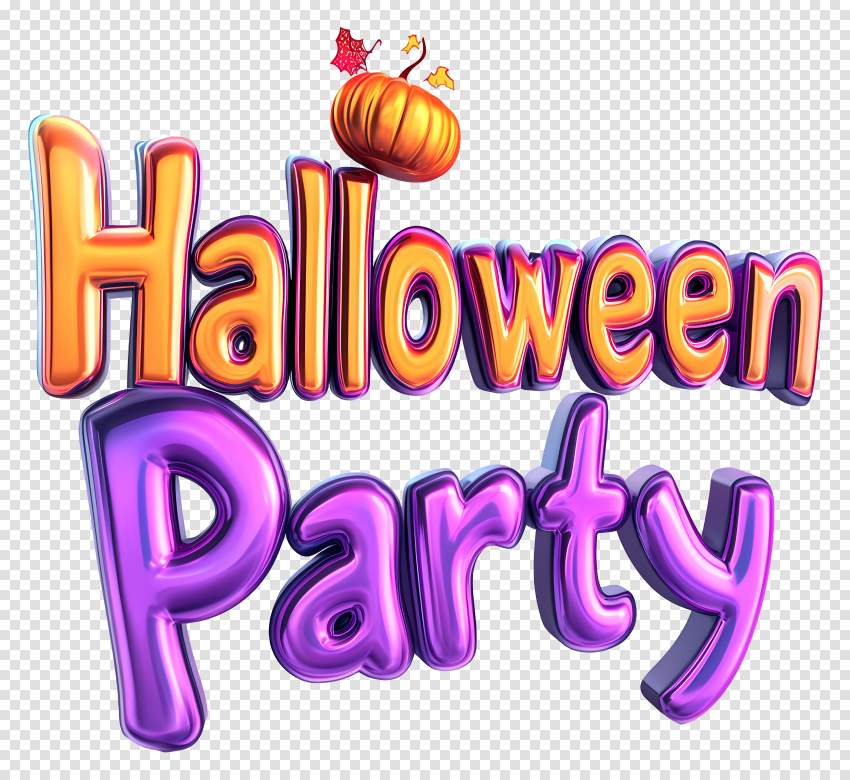 Halloween Party Text Png Clipart Images