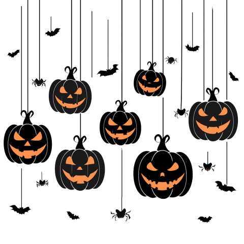 Halloween png Hanging Pumpkins