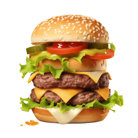 Ham burger png stock transparent background stock