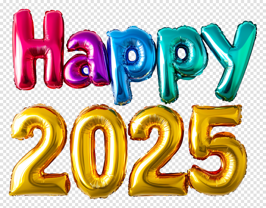 Happy 2025 Text Png Clipart Image