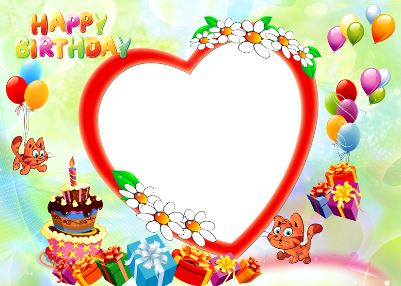 Happy Birthday photo frame png HD