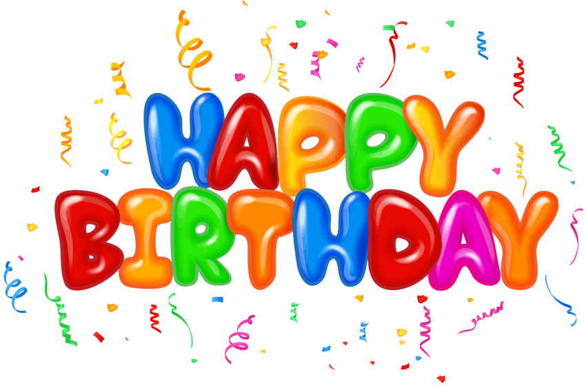 Happy Birthday Text Design PNG HD