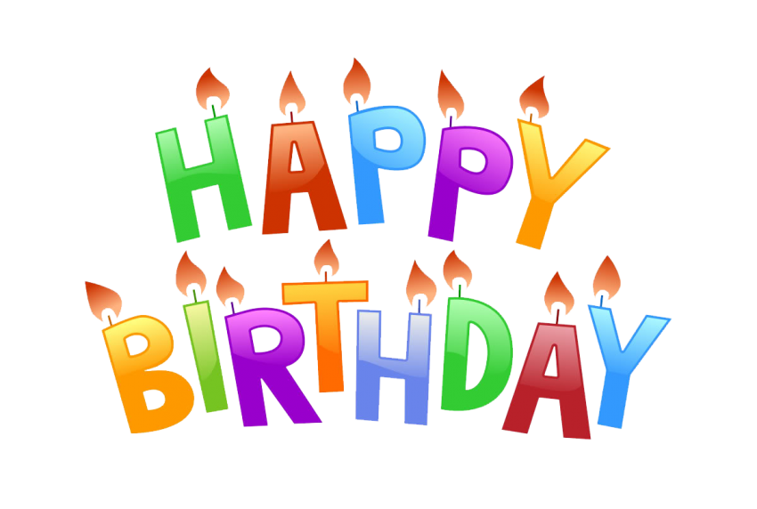 Happy Birthday text PNG Free Download