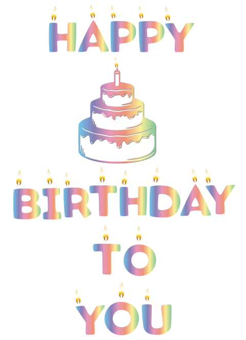 Happy Birthday To You Text PNG Free HD