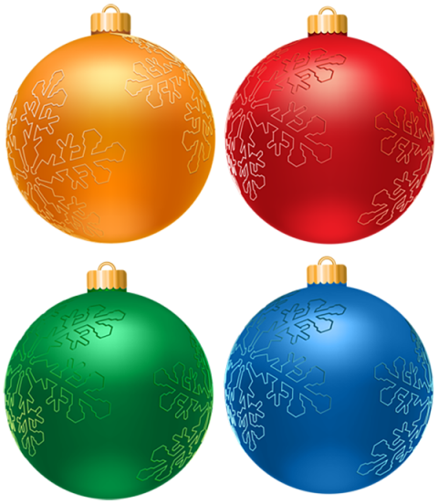 Happy Christmas Baubles Png Image Download