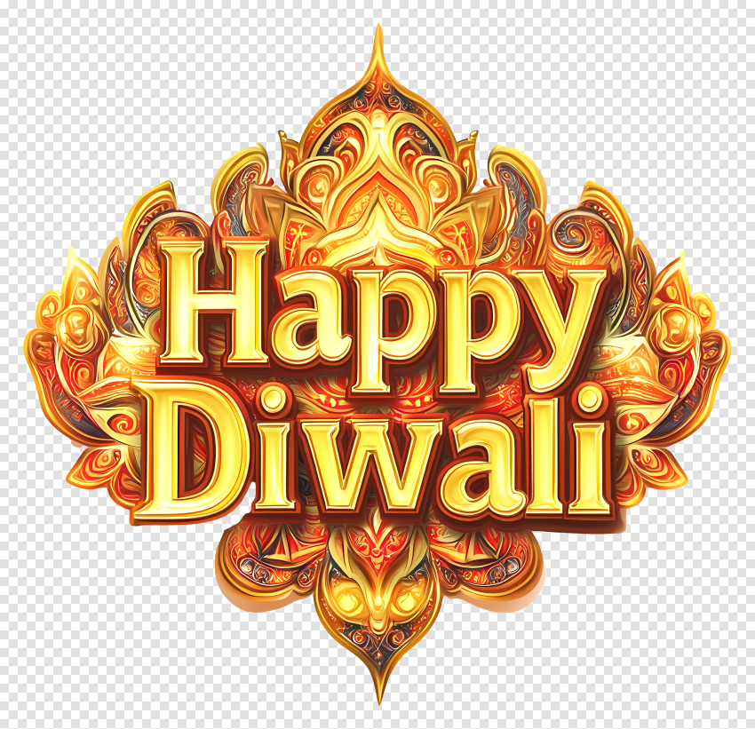 Happy Diwali Colorful Text Png Hd