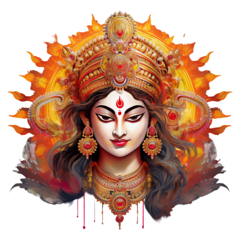 Happy Durga Puja Clipart Free Png Image