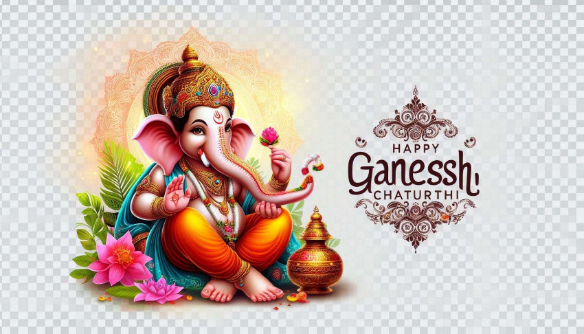 Happy ganesh chaturthi png images with transparent backgrounds