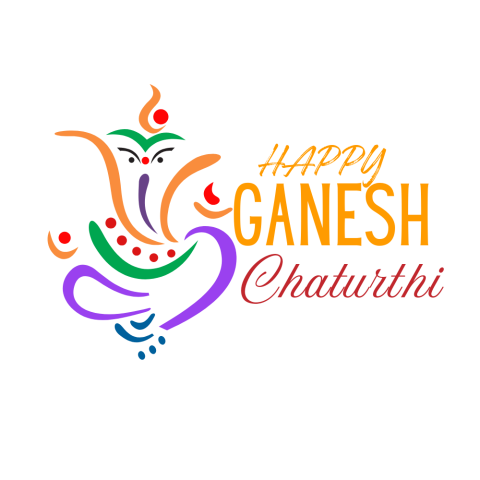 Happy Ganesh chaturthi text png download