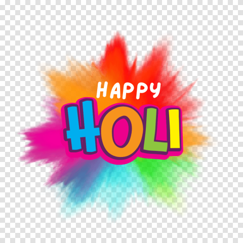 Happy Holi clipart Image Colorful Png HD