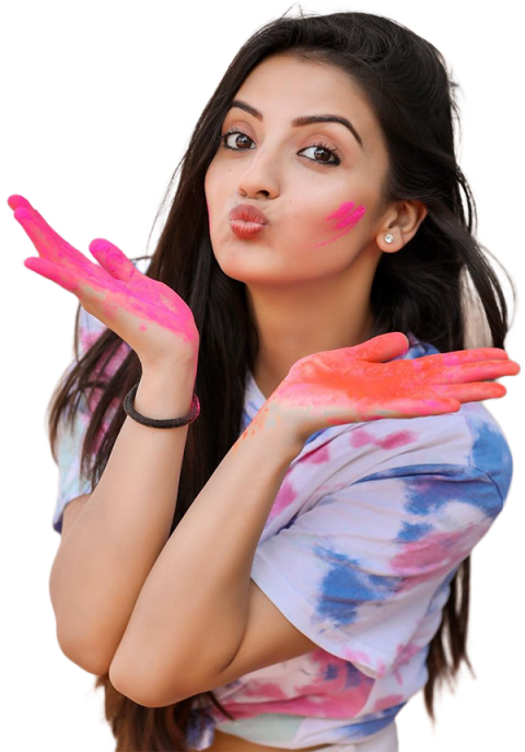 Happy Holi Editing Girl Png Images Download HD