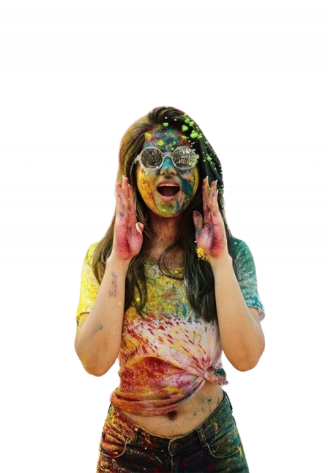 Happy Holi Girl PNG Images Download Free HD