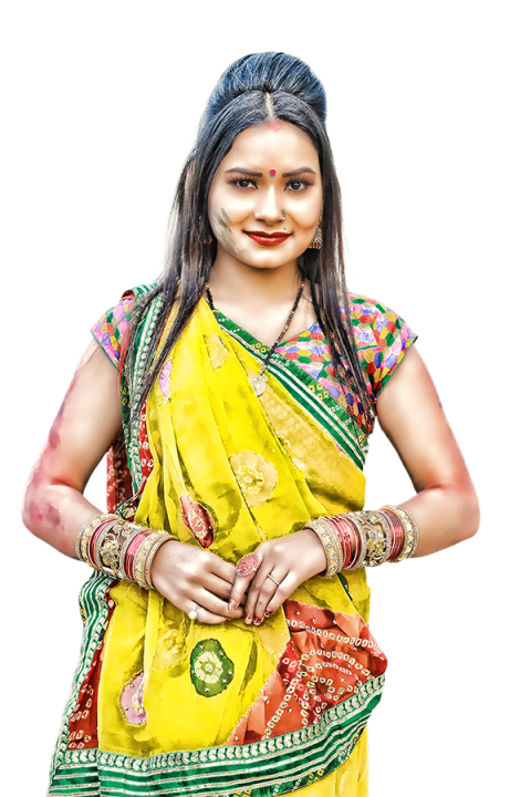 Happy Holi Girl PNG Transparent Images