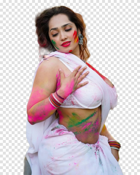 Happy Holi Hot Colorful Girl Png Image For Edit
