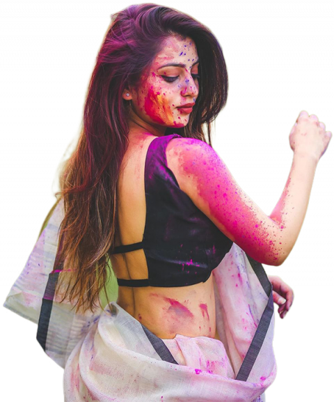 Happy Holi Hot Girl PNG Images Transparent Free