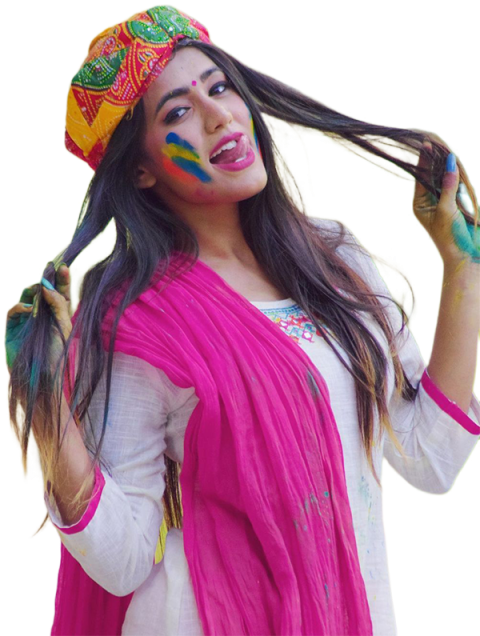 Happy Holi Hot Girl PNG Images Transparent Full HD