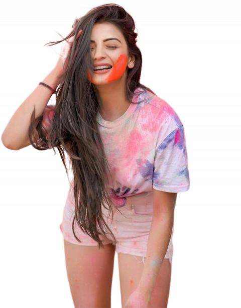 Happy Holi Hot Girl PNG Images Transparent New
