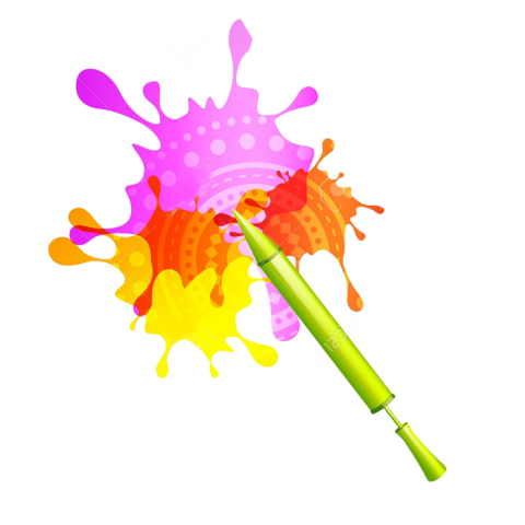 Happy Holi Pichkari Full HD PNG
