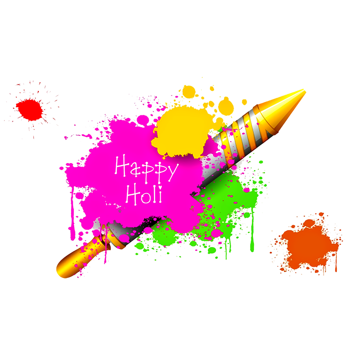 Happy Holi Pichkari Full HD PNG Images