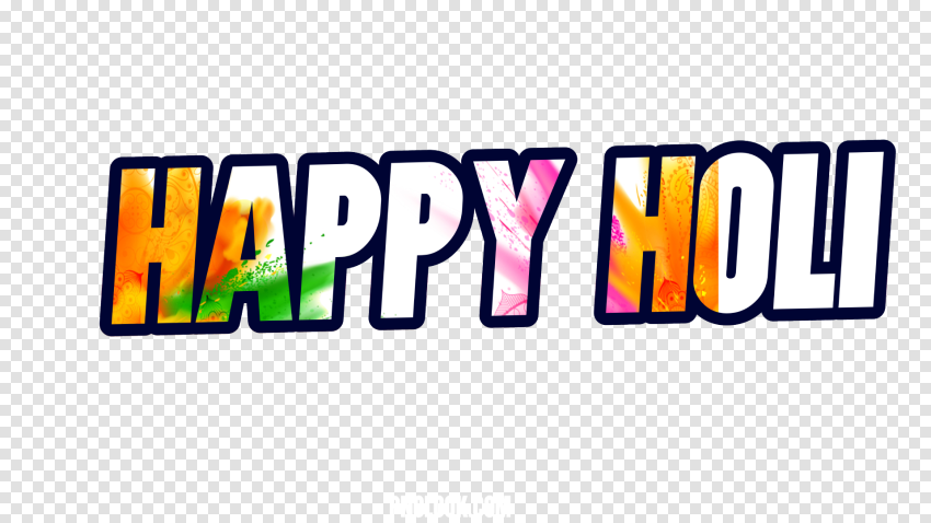 Happy Holi Png Text Transparent Image Download