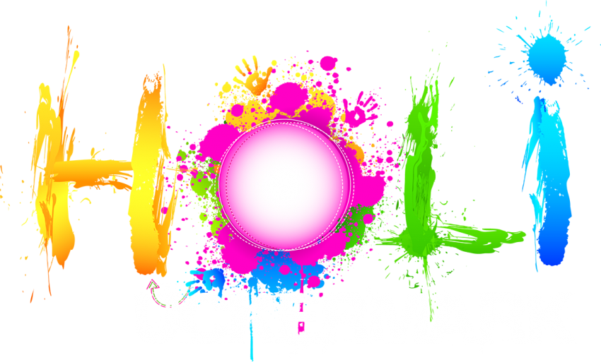 Happy Holi Text PNG Download Full HD