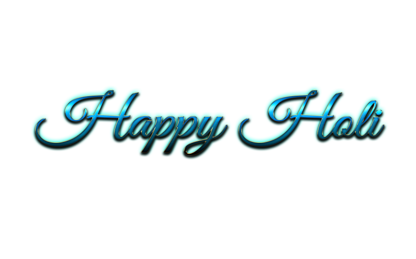 Happy Holi Text PNG Hindu festival