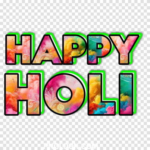 Happy Holi Text Png Image Download