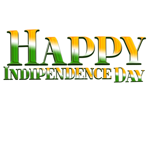 Happy Independence Day text PNG free images swatantrata diwas png