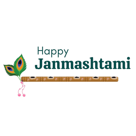 Happy janmashtami Text png download free