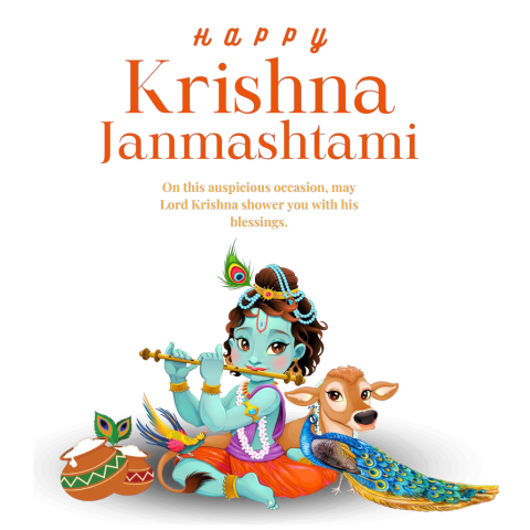 Happy krishna janmashtami images png clipart editing