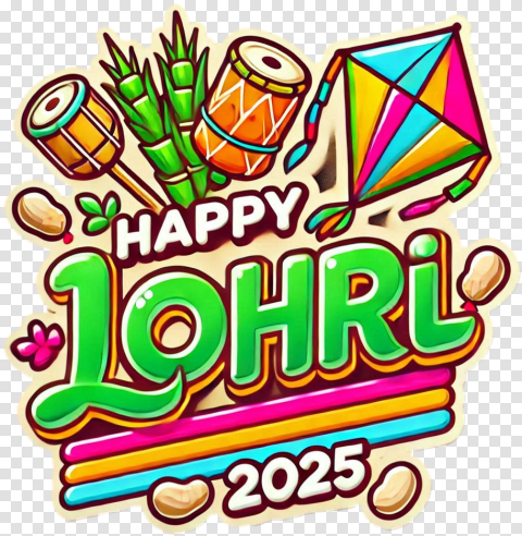 Happy Lohri 2025 Png Perfect For Editing Hd