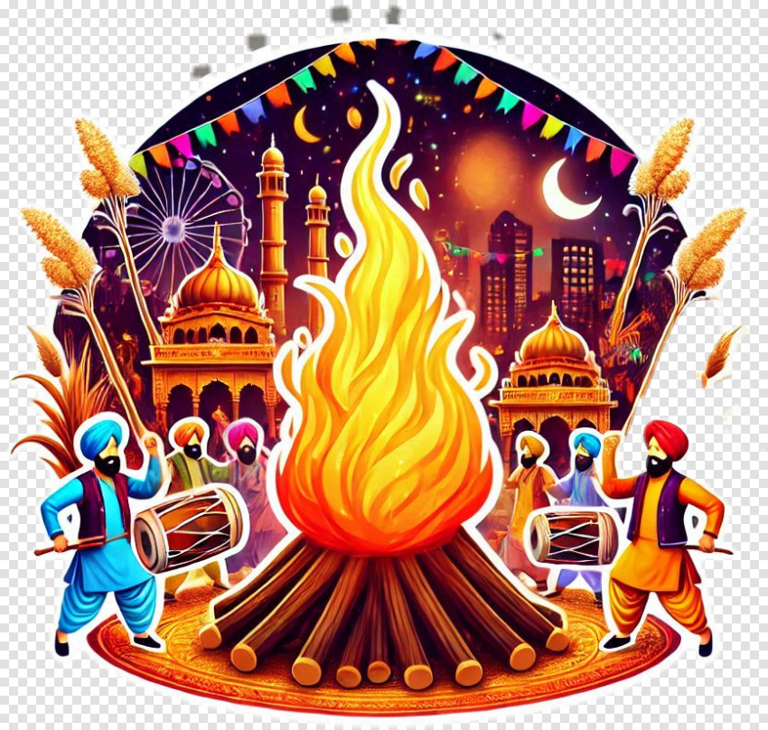 Happy Lohri Editing Cb Png With Firecracker Elements