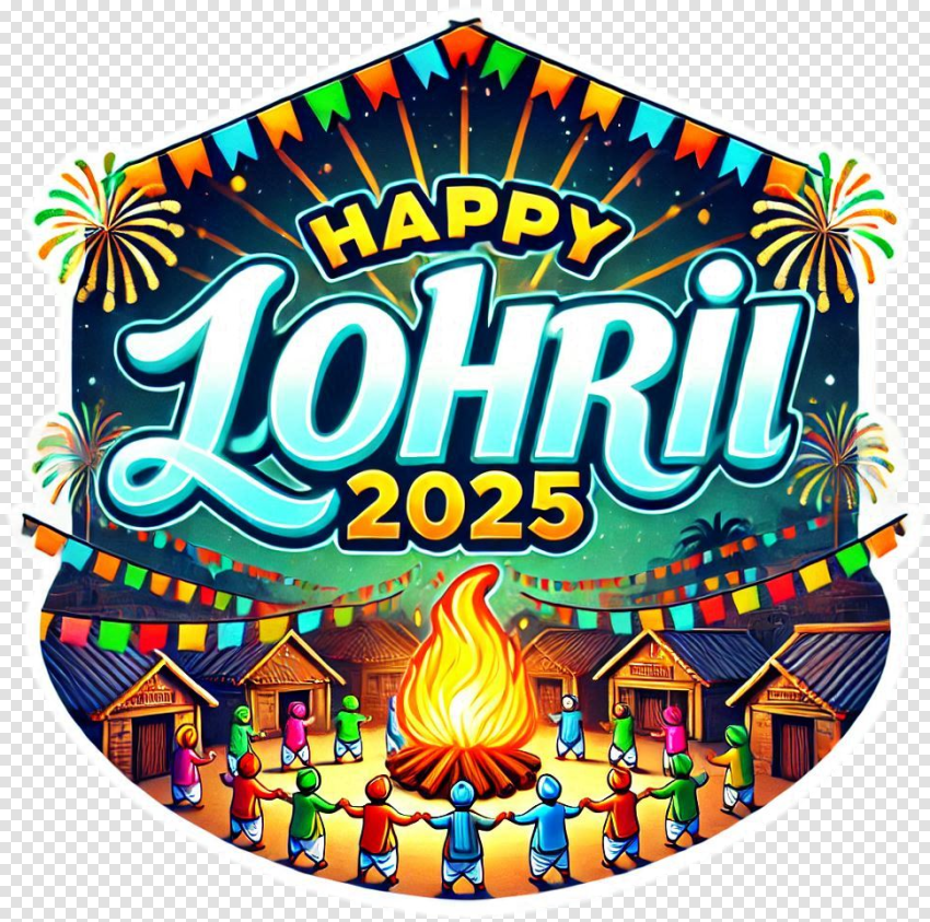 Happy Lohri Png 2025 With Festival Quotes
