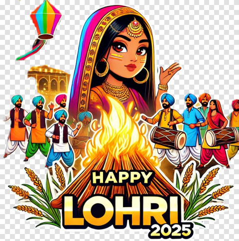 Happy Lohri Png For Social Media Sharing Clipart Free