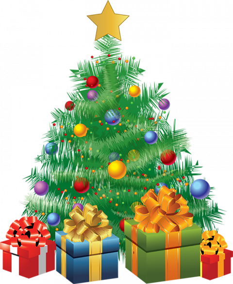 Happy Merry Christmas Tree PNG Images