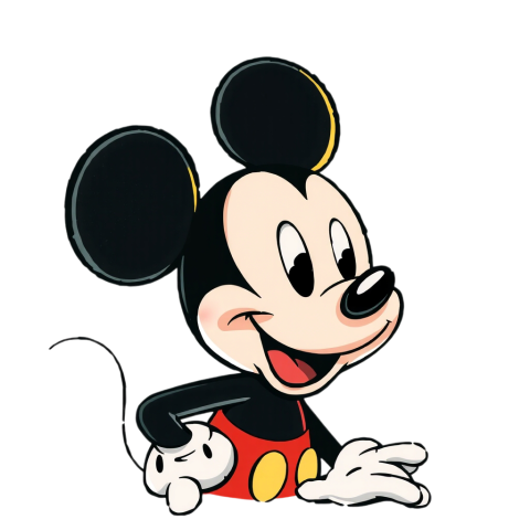 Happy Mickey Mouse Png Vector Clipart Photo
