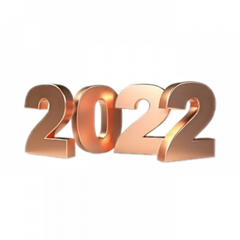 Happy New Year 2022 Text PNG Images HD