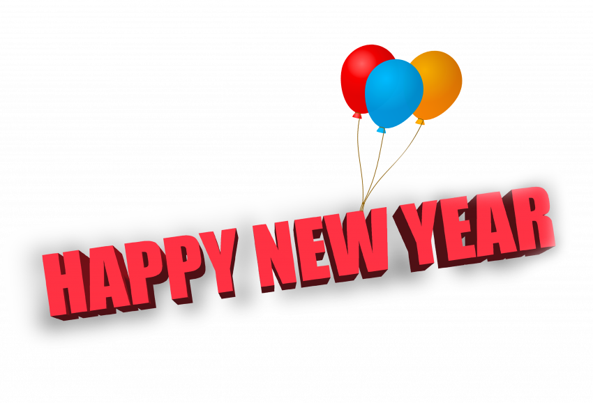 Happy New Year Balloons Transparent PNG