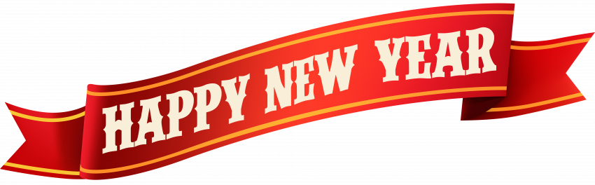 Happy New Year Banner Transparent PNG