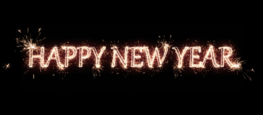 Happy New Year Text PNG Download Full HD Free