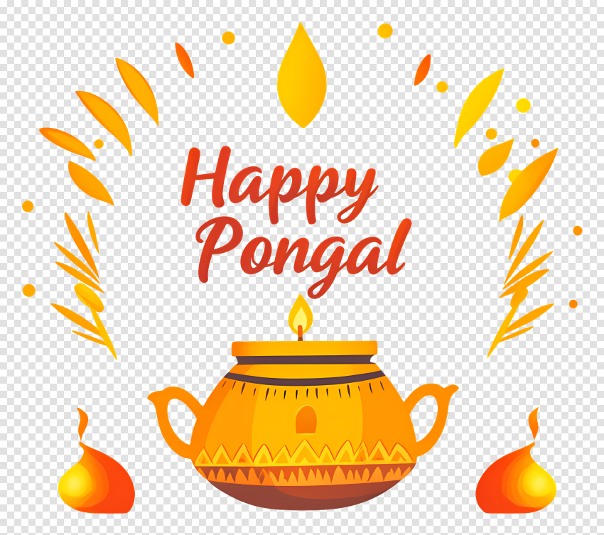 Happy Pongal Png Stylish Text Download