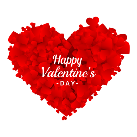 Happy Valentines Day Heart PNG HD Image