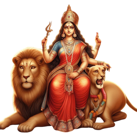 Hindu Goddess Durga PNG image