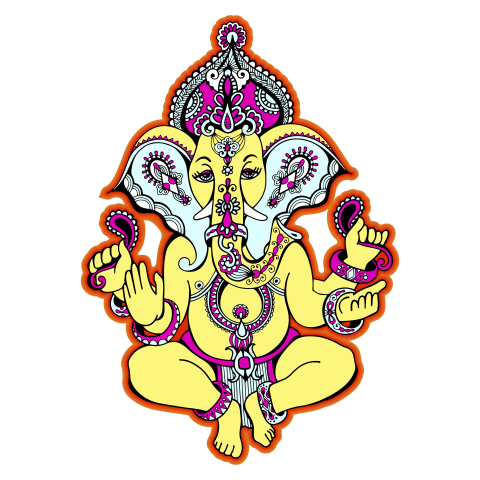 Hindu Lord Ganesha Ornate Sketch Drawing Tattoo Png