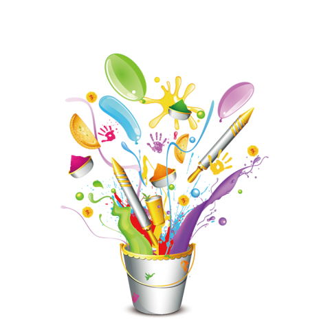 Holi Balti With Color PNG Full HD