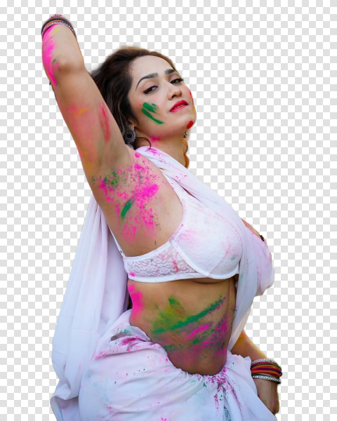 Holi Hot Colorful Girl Png Image HD