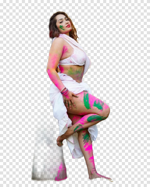 Holi Hot Girl Colorful Png Image Free Thumbnail Stock